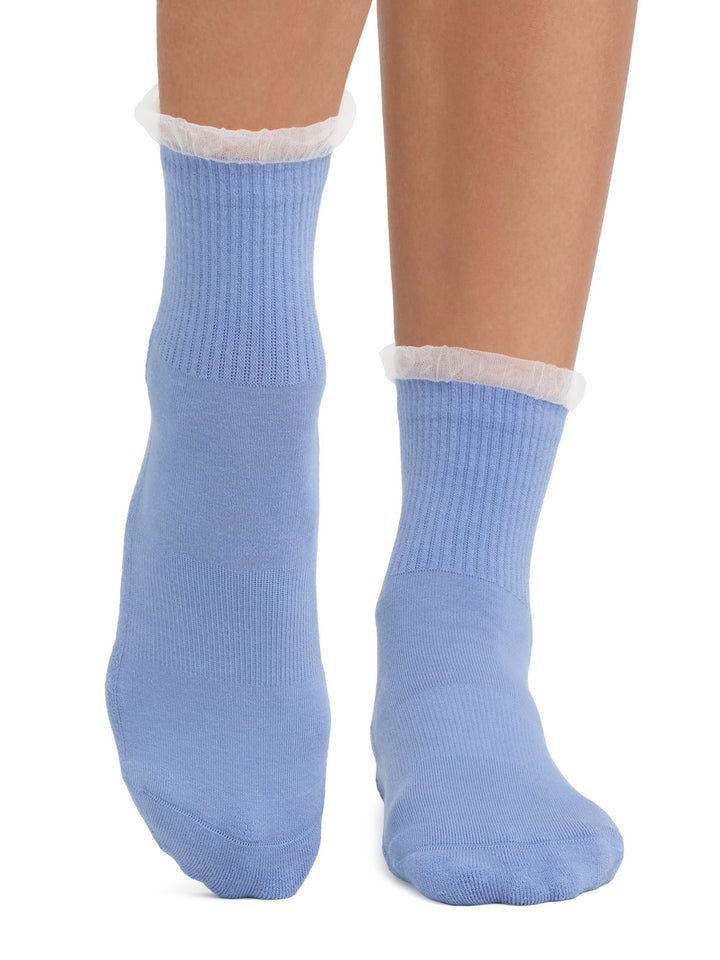 Aria Tulle Ruffle Grip Socks | Socks > Grip | Tavi – Tavi Active