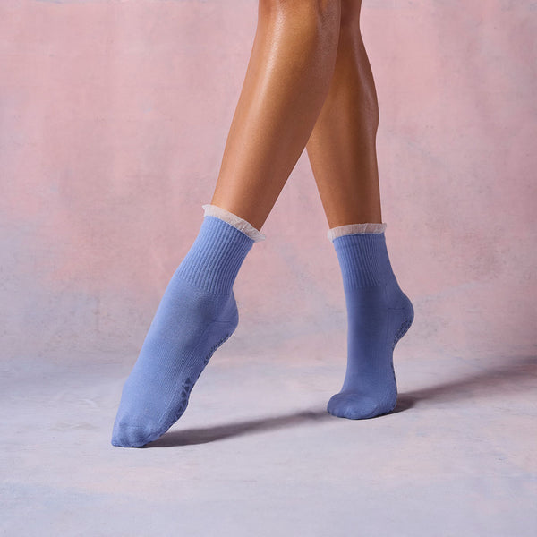 Aria Tulle Ruffle Grip Socks | Socks > Grip | Tavi – Tavi Active
