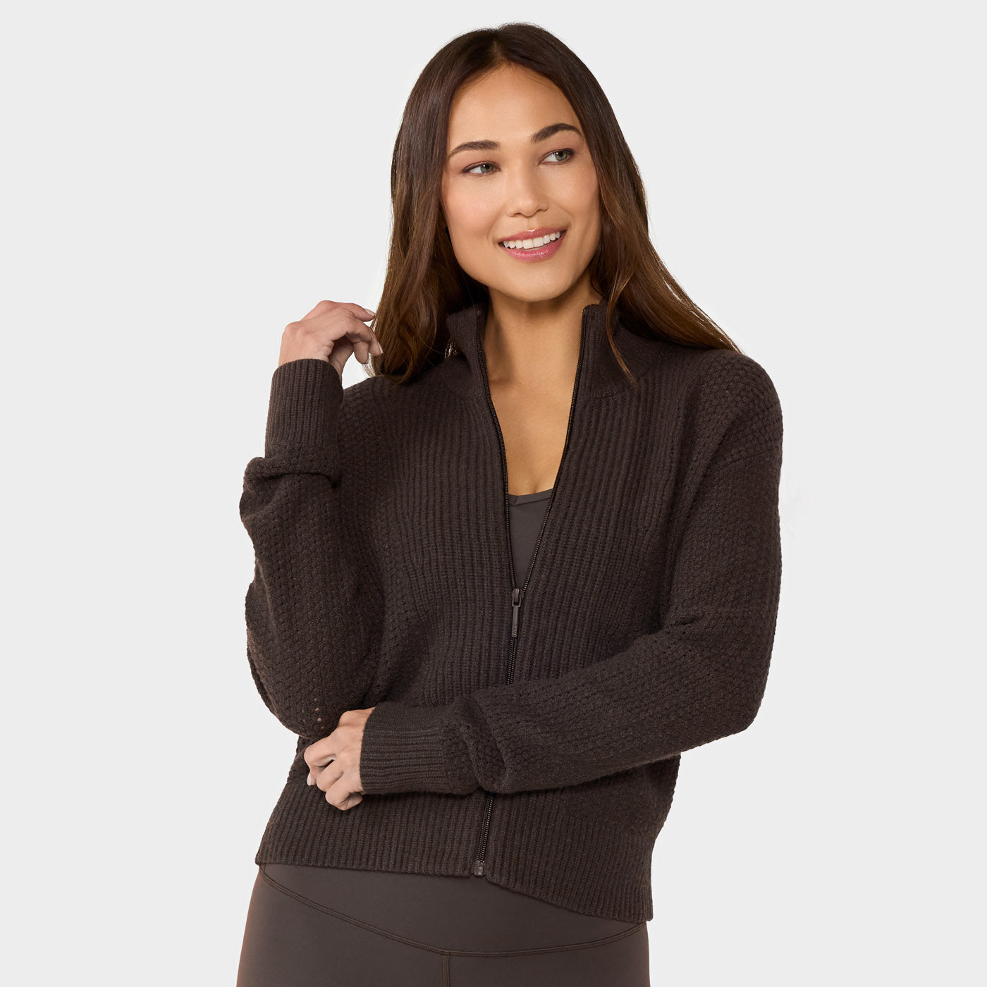Alpine Full Zip Sweater Jacket | Tops > Sweaters & Hoodies | Tavi – Tavi Active