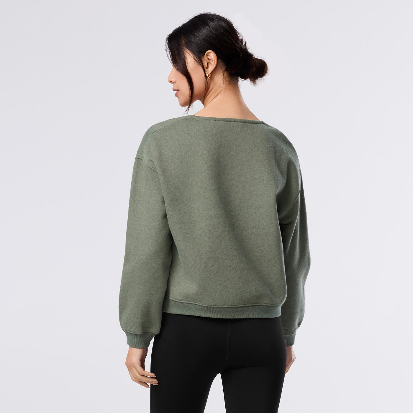 Deep V-Neck Sweatshirt | Tops > Sweaters & Hoodies | Tavi – Tavi Active