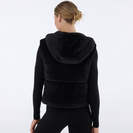 Ribbed Velour Puffer Vest | Tops > Sweaters & Hoodies | Tavi – Tavi Active