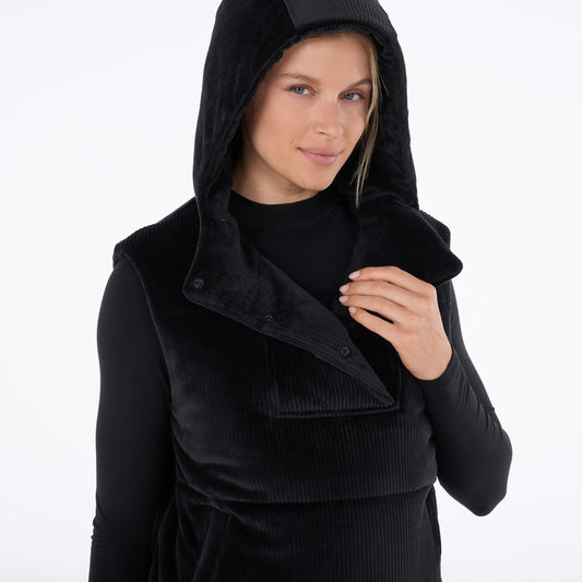 Ribbed Velour Puffer Vest | Tops > Sweaters & Hoodies | Tavi – Tavi Active