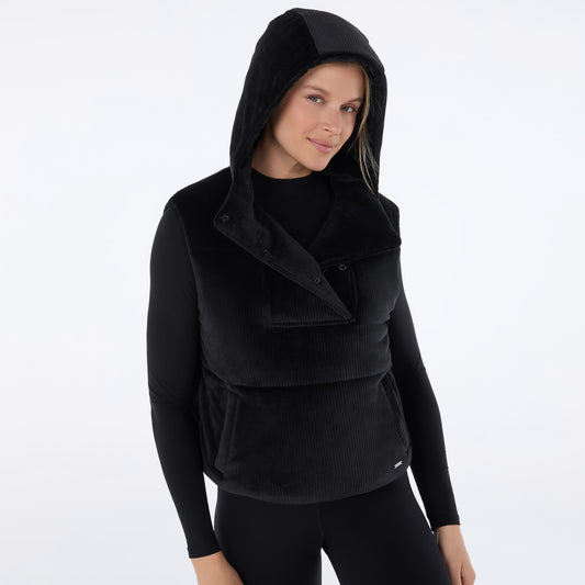 Ribbed Velour Puffer Vest | Tops > Sweaters & Hoodies | Tavi – Tavi Active