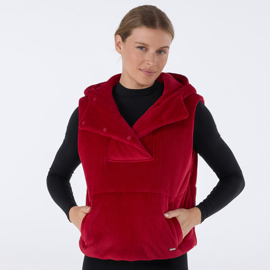 Ribbed Velour Puffer Vest | Tops > Sweaters & Hoodies | Tavi – Tavi Active