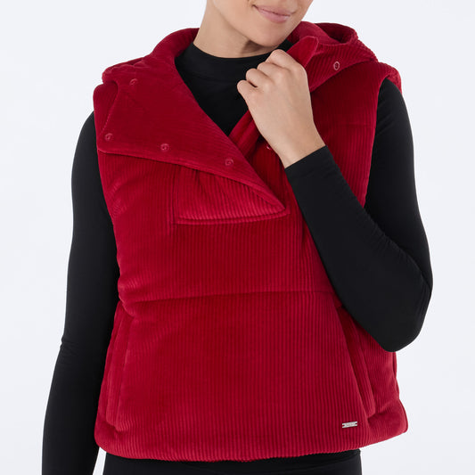 Ribbed Velour Puffer Vest | Tops > Sweaters & Hoodies | Tavi – Tavi Active