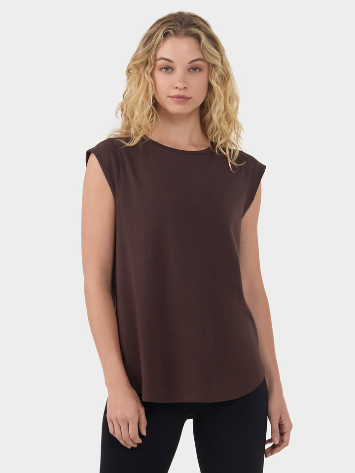 Cap Sleeve Crewneck Tee | Tops > Short Sleeve | Tavi – Tavi Active