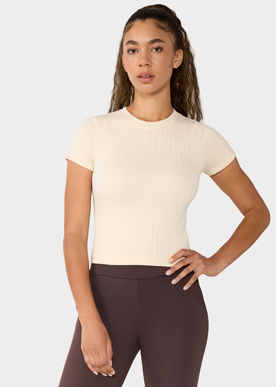 Seamless Rib Tee | Tops > Short Sleeve | Tavi – Tavi Active