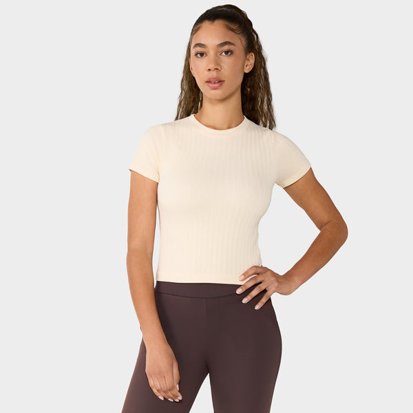 Seamless Rib Tee | Tops > Short Sleeve | Tavi – Tavi Active