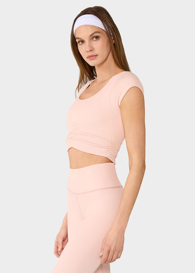 Seamless Ruched Rib Tee | Tops > Short Sleeve | Tavi – Tavi Active