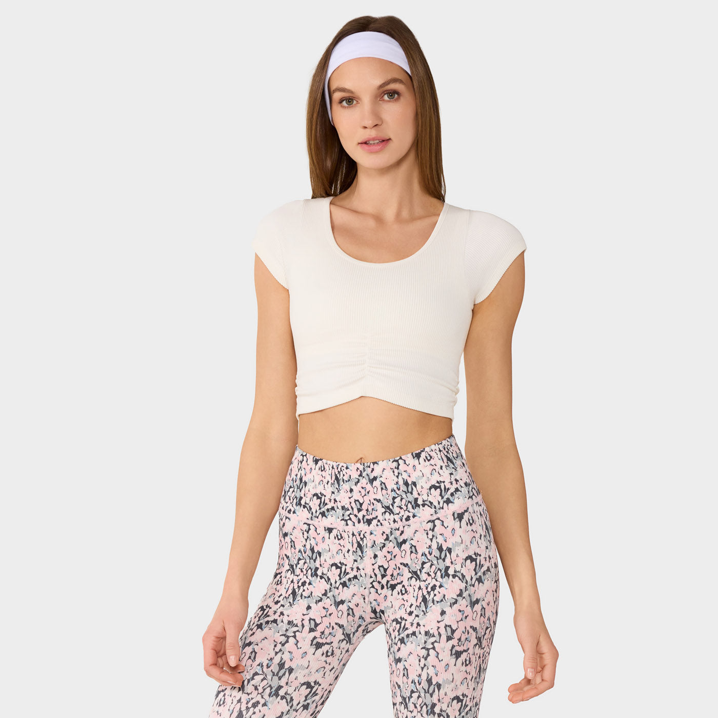 Seamless Ruched Rib Tee | Tops > Short Sleeve | Tavi – Tavi Active