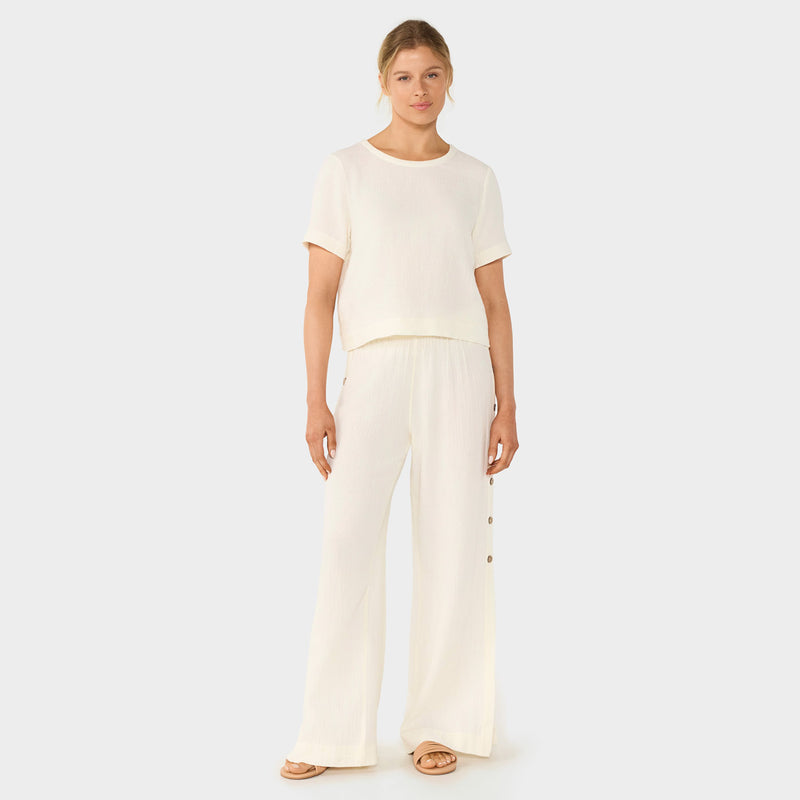 Unwind Gauze Tee | Tops > Short Sleeve | Tavi – Tavi Active