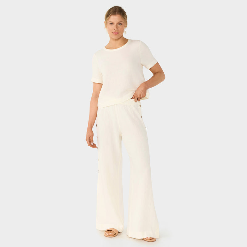 Unwind Gauze Tee | Tops > Short Sleeve | Tavi – Tavi Active