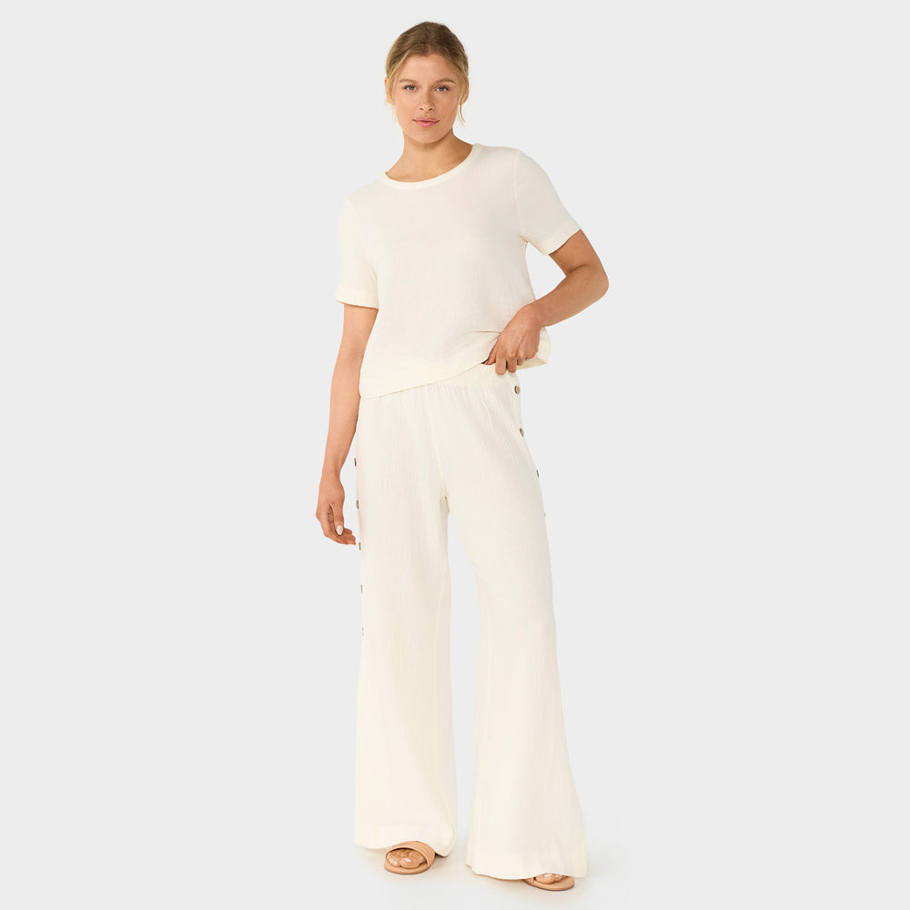 Unwind Gauze Tee | Tops > Short Sleeve | Tavi – Tavi Active