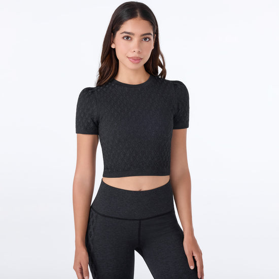 Seamless Diamond Textured Tee | Tops > Short Sleeve | Tavi – Tavi Active