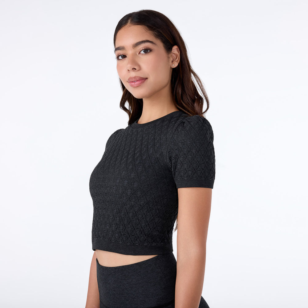 Seamless Diamond Textured Tee | Tops > Short Sleeve | Tavi – Tavi Active