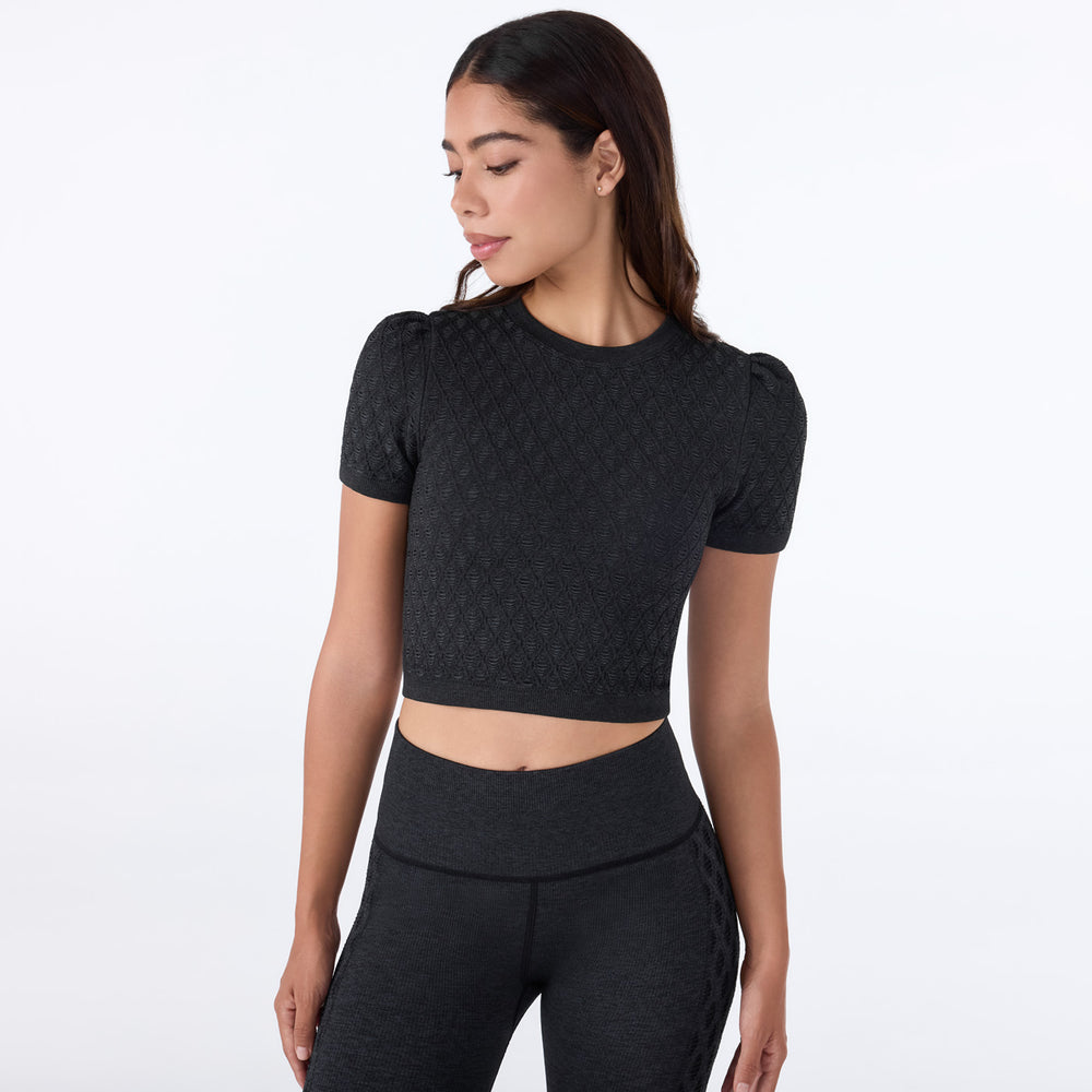 Seamless Diamond Textured Tee | Tops > Short Sleeve | Tavi – Tavi Active