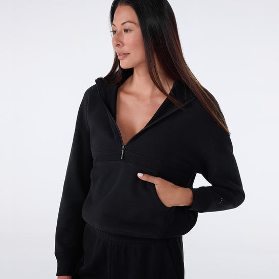 French Terry Relaxed Half Zip Sweatshirt | Tops > Sweaters & Hoodies | Tavi – Tavi Active