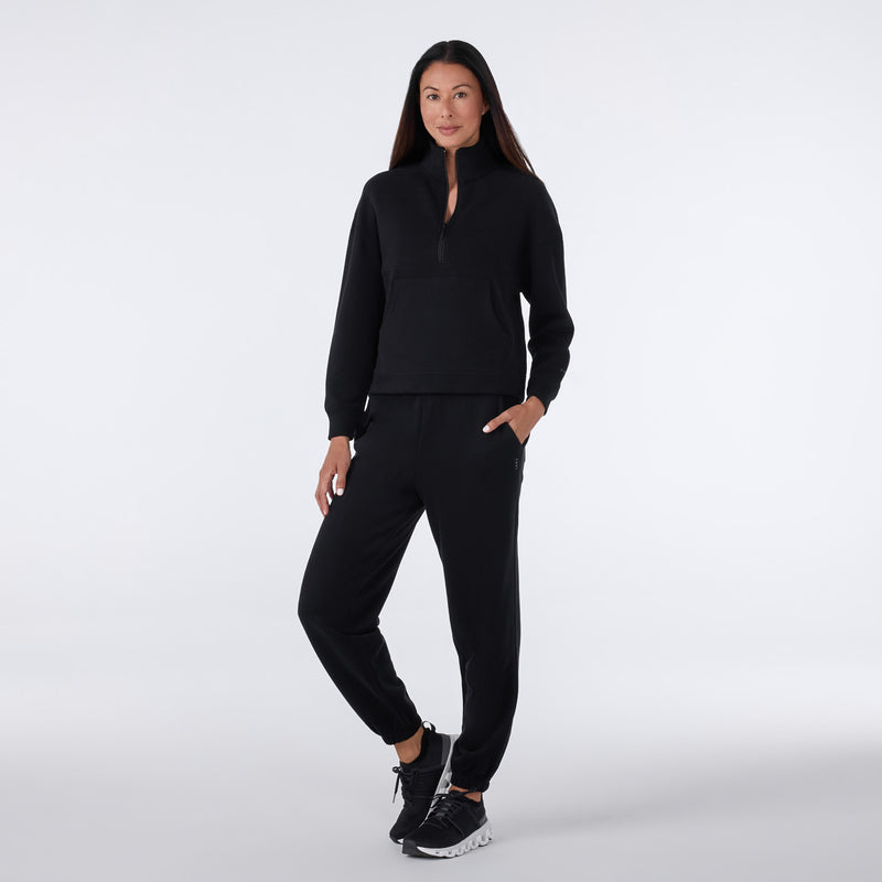 French Terry Relaxed Half Zip Sweatshirt | Tops > Sweaters & Hoodies | Tavi – Tavi Active