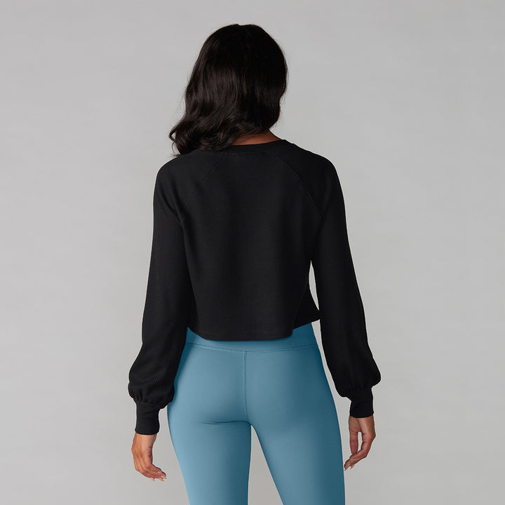 # Renew Waffle Knit Crop Long Sleeve * | Tops > Sweaters & Hoodies | Tavi – ToeSox | Tavi | Vooray