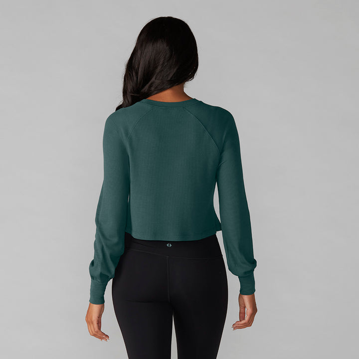 # Renew Waffle Knit Crop Long Sleeve * | Tops > Sweaters & Hoodies | Tavi – ToeSox | Tavi | Vooray