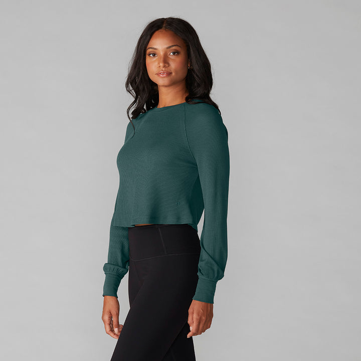 # Renew Waffle Knit Crop Long Sleeve * | Tops > Sweaters & Hoodies | Tavi – ToeSox | Tavi | Vooray