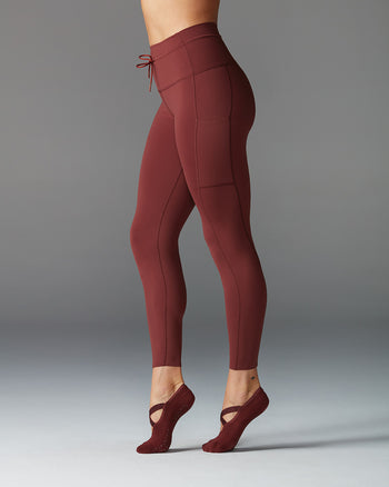 # 7/8 Tie Waist Pocket Leggings * | Bottoms > Leggings | Tavi – ToeSox | Tavi | Vooray