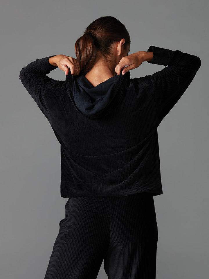 # Brushed Rib Pullover Hoodie * | Tops > Sweaters & Hoodies | Tavi – ToeSox | Tavi | Vooray