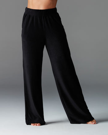 # Wide Leg Brushed Rib Pant * | Bottoms > Pants | Tavi – ToeSox | Tavi | Vooray