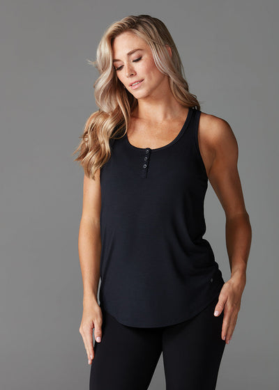 # Classic Henley Tank * | Tops > Tanks | Tavi – ToeSox | Tavi | Vooray
