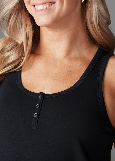 # Classic Henley Tank * | Tops > Tanks | Tavi – ToeSox | Tavi | Vooray