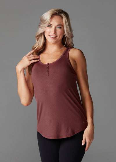 # Classic Henley Tank * | Tops > Tanks | Tavi – ToeSox | Tavi | Vooray