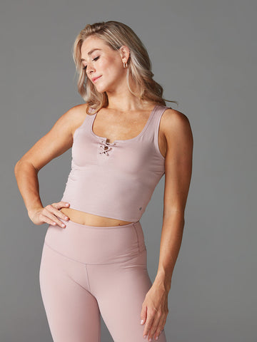 # Crop Laced Up Tank * | Tops > Tanks | Tavi – ToeSox | Tavi | Vooray