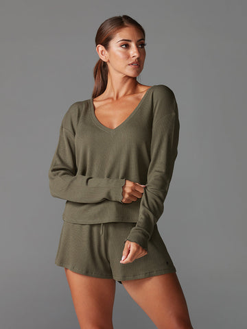 # Lounge Waffle Long Sleeve Top * | Tops > Long Sleeve | Tavi – ToeSox | Tavi | Vooray
