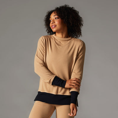 Cozy Funnel Neck Sweatshirt | Tops > Sweaters & Hoodies | Tavi – Tavi Active