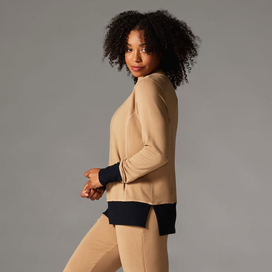 Cozy Funnel Neck Sweatshirt | Tops > Sweaters & Hoodies | Tavi – Tavi Active