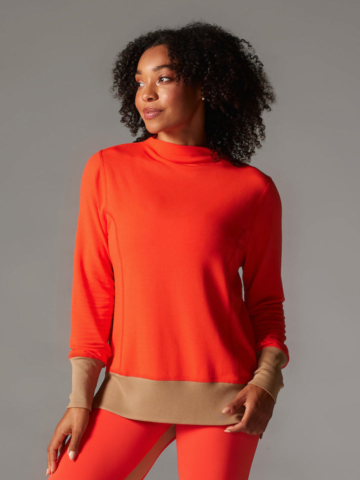 Cozy Funnel Neck Sweatshirt | Tops > Sweaters & Hoodies | Tavi – Tavi Active
