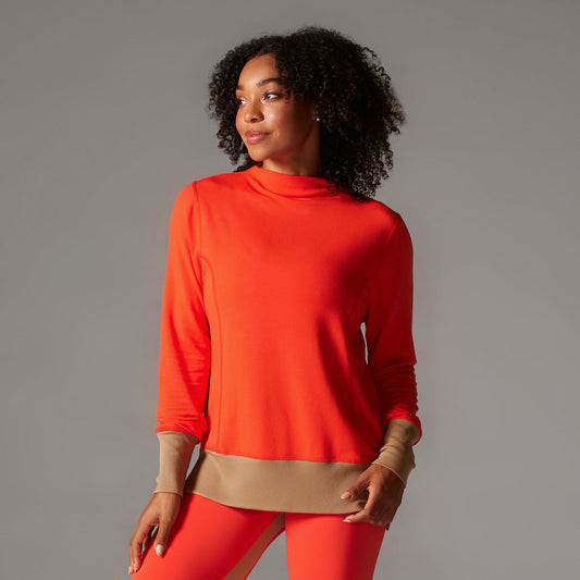 Cozy Funnel Neck Sweatshirt | Tops > Sweaters & Hoodies | Tavi – Tavi Active