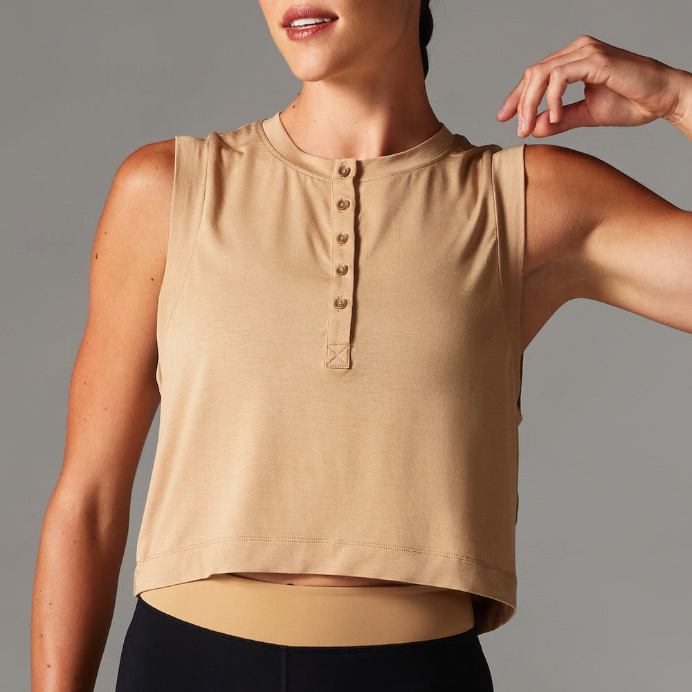 Henley Muscle Tank | Tops > Tanks | Tavi – Tavi Active