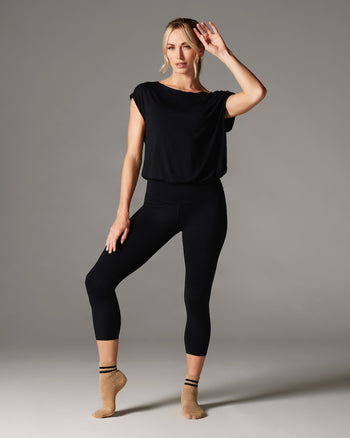 High Waisted Crop Leggings | Bottoms > Leggings | Tavi – ToeSox | Tavi | Vooray