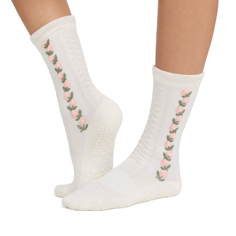 Jess Knitted Ruffle Grip Socks | Socks > Grip | Tavi – Tavi Active