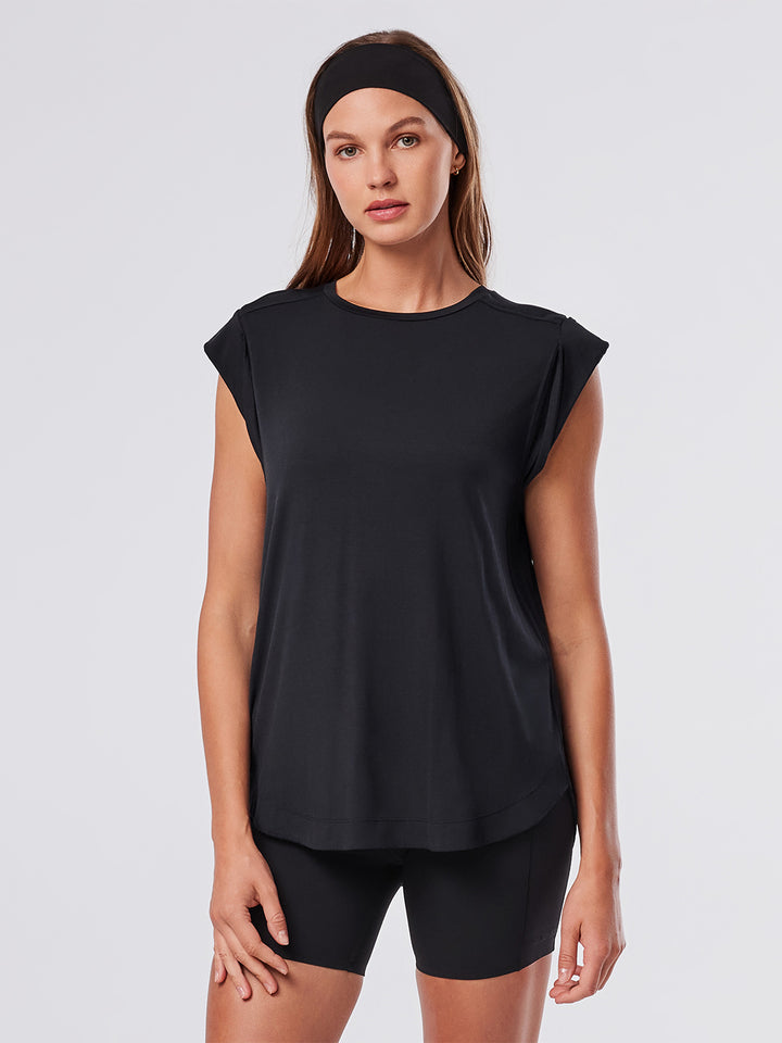 Cap Sleeve Muscle Tee | Tops > Tanks | Tavi – Tavi Active