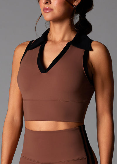 # Contrast Polo Tank | Sports Bras | Tavi – ToeSox | Tavi | Vooray