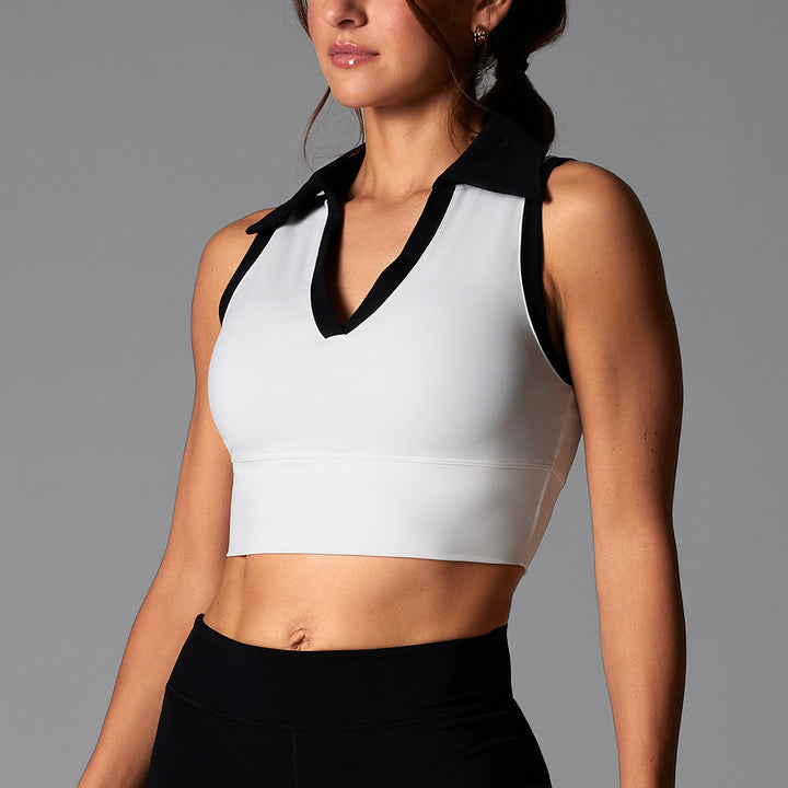 # Contrast Polo Tank | Sports Bras | Tavi – ToeSox | Tavi | Vooray