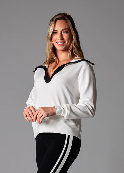 # Cozy Collared Sweatshirt | Tops > Sweaters & Hoodies | Tavi – ToeSox | Tavi | Vooray