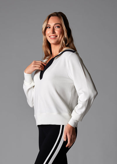 # Cozy Collared Sweatshirt | Tops > Sweaters & Hoodies | Tavi – ToeSox | Tavi | Vooray