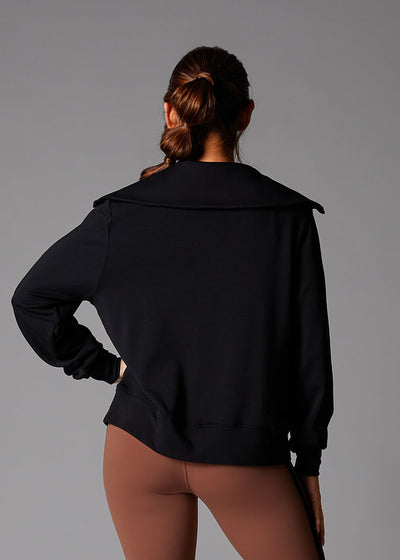 # Cozy Collared Sweatshirt | Tops > Sweaters & Hoodies | Tavi – ToeSox | Tavi | Vooray