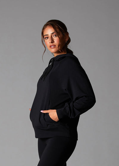 # Cozy Paneled Hoodie | Tops > Sweaters & Hoodies | Tavi – ToeSox | Tavi | Vooray