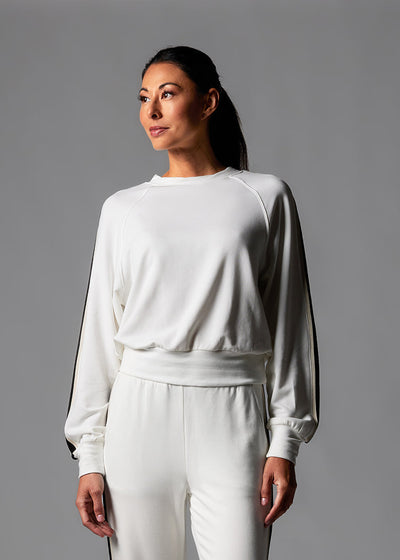 # Ease Crew Stripe Sweatshirt | Tops > Sweaters & Hoodies | Tavi – ToeSox | Tavi | Vooray