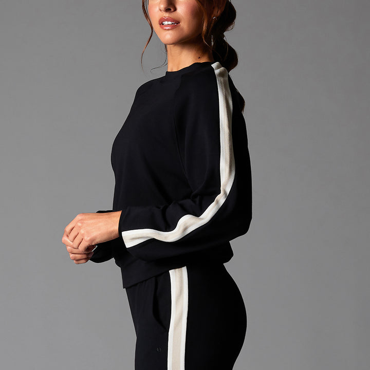 # Ease Crew Stripe Sweatshirt | Tops > Sweaters & Hoodies | Tavi – ToeSox | Tavi | Vooray