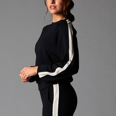 # Ease Crew Stripe Sweatshirt | Tops > Sweaters & Hoodies | Tavi – ToeSox | Tavi | Vooray